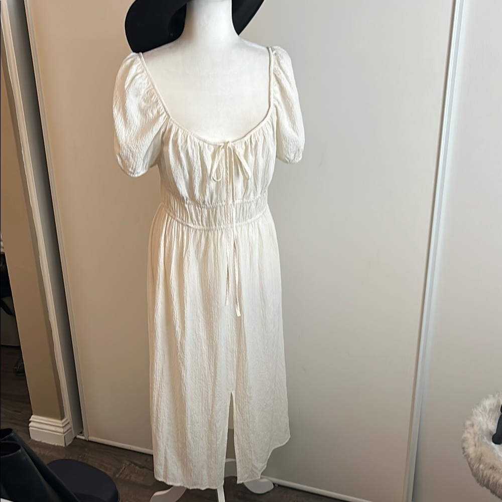 Calvin Klein milkmaid summer vacay midi dress